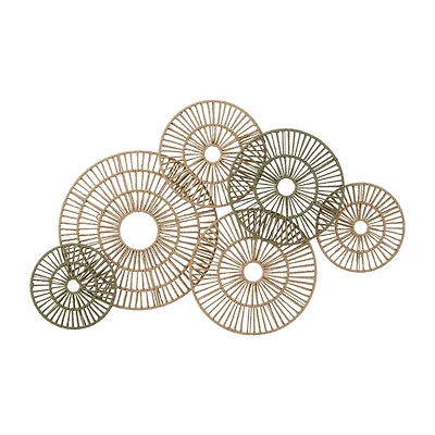 Natural & Green Paper Rope Wall Decor