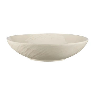 Large Cream Ceramic Decorative Bowl