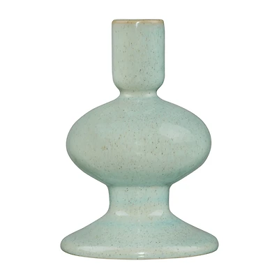 Speckled Light Green Ceramic Candle Holder