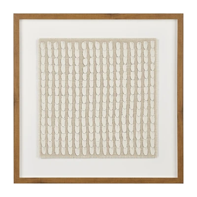 Lines on Linen Oil Oil Painted Framed Art