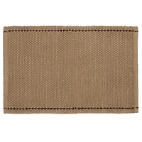 Natural Woven Jute Rug with Contrast Border