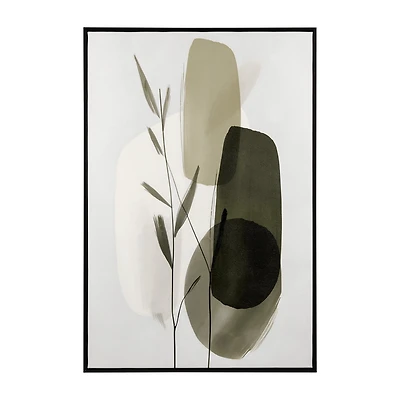 Gel-Embellished Vintage Flowers Framed Art