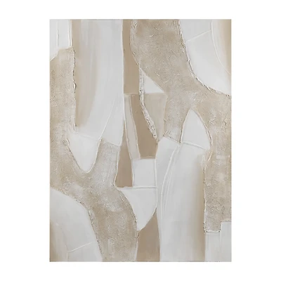 Beige Abstract Oil Painting