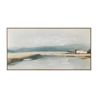 Gel-Embellished Country Landscape Framed Art