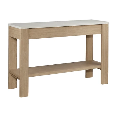 Modern Wooden Console Table with White Top
