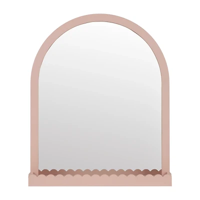 Arched Mirror with Scalloped Shelf
