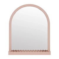 Arched Mirror with Scalloped Shelf