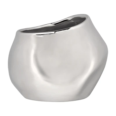 Silver Ceramic Vase
