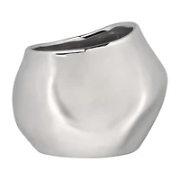 Silver Ceramic Vase