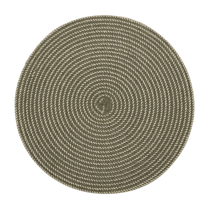 Light Green Set of 2 Round Placemats