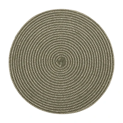 Light Green Set of 2 Round Placemats