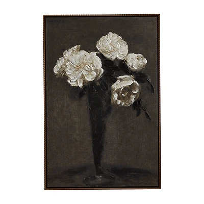 Gel-Embellished Vintage Bouquet Framed Art