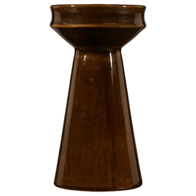Mahogany Ceramic Pillar Candle Holder