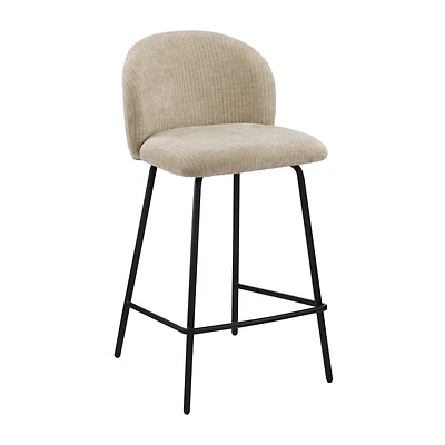 Fabric and Metal Barstool