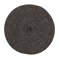 Black Set of 2 Round Placemats
