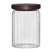 Glass Container with Wood Lid