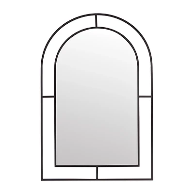 Knox Arched Mirror Black Metal Frame