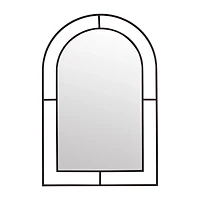 Knox Arched Mirror Black Metal Frame