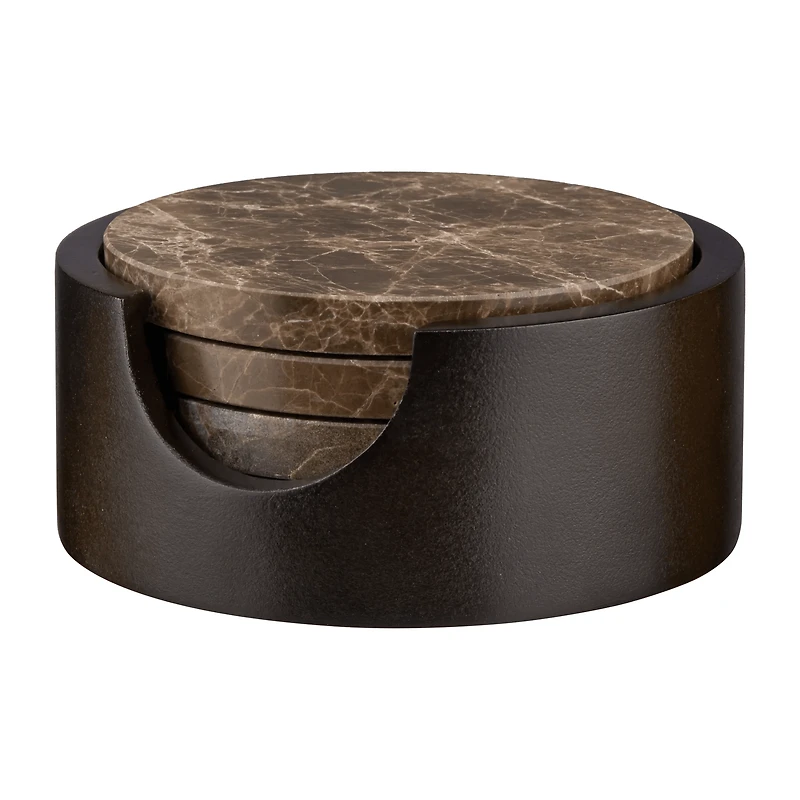 Set of 4 Brown Marble Coasters