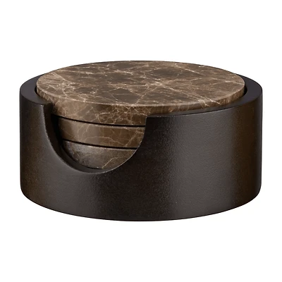 Set of 4 Brown Marble Coasters
