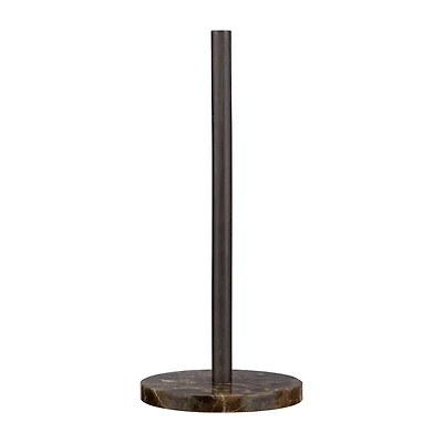 Paper Towel Holder with Brown Marble Base