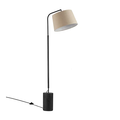 Floor Lamp with Black Resin Base