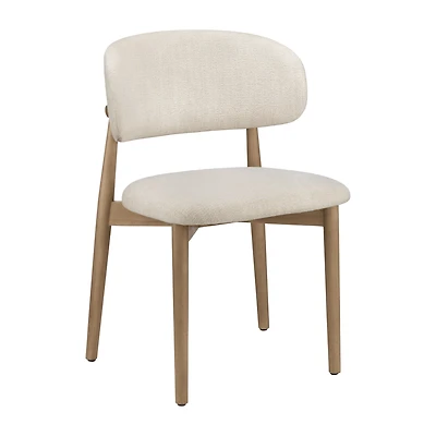 Fabric and Wood Dining Chair