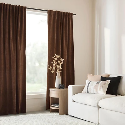 Dark Brown Gabrielle Panel Curtain