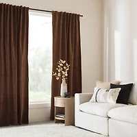 Dark Brown Gabrielle Panel Curtain