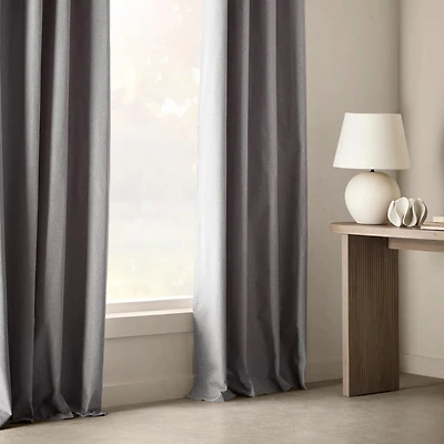 Charcoal Chambray Blackout Curtain