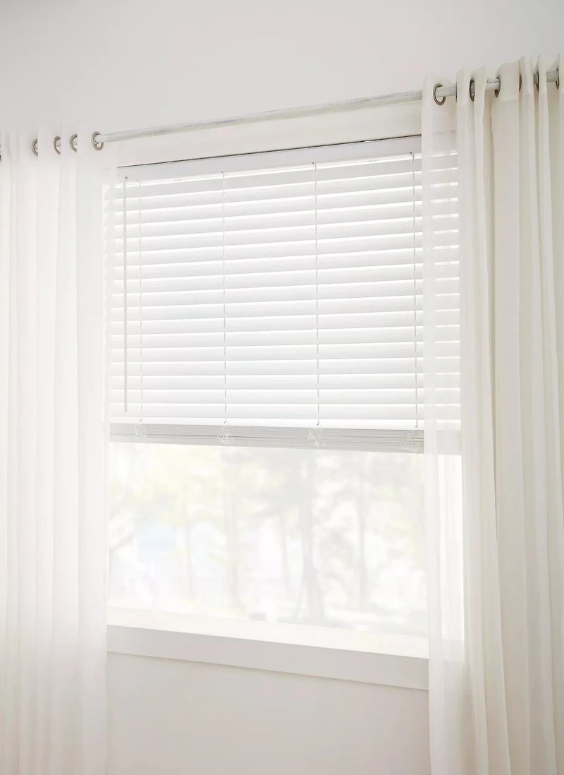 Cordless Faux Wood Blinds - Easy Lift & Tilt