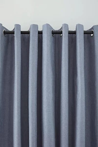 Blue Chambray Blackout Curtain