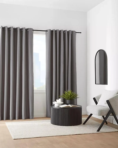 Charcoal Chambray Blackout Curtain
