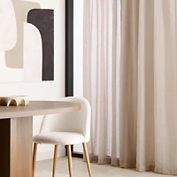 Atila Beige Rod Pocket Back Tab Sheer Curtain