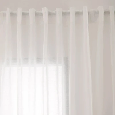 Ery Off-White Sheer Panel with Back Tabs
