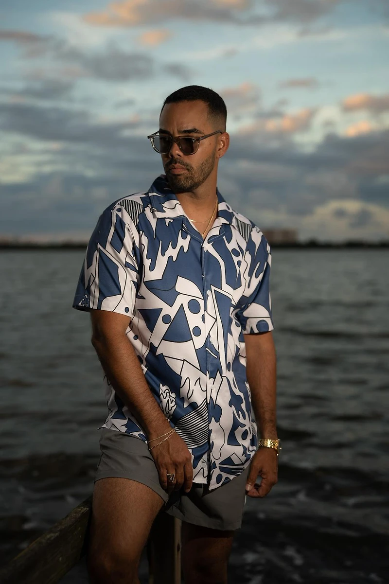 CAMISA | SHIRT AVR 13 - WHITE AND BLUE