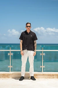 Solid black shirt