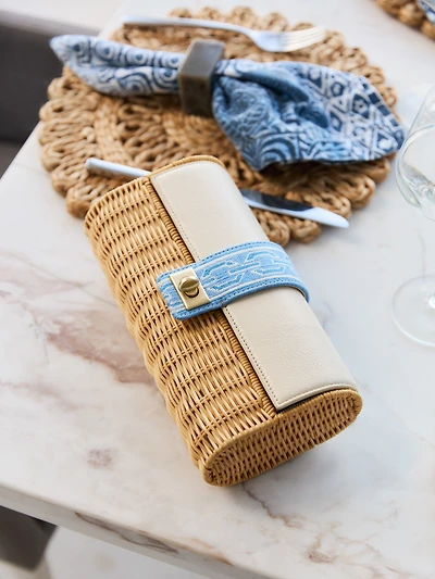 Nusa Wicker Clutch