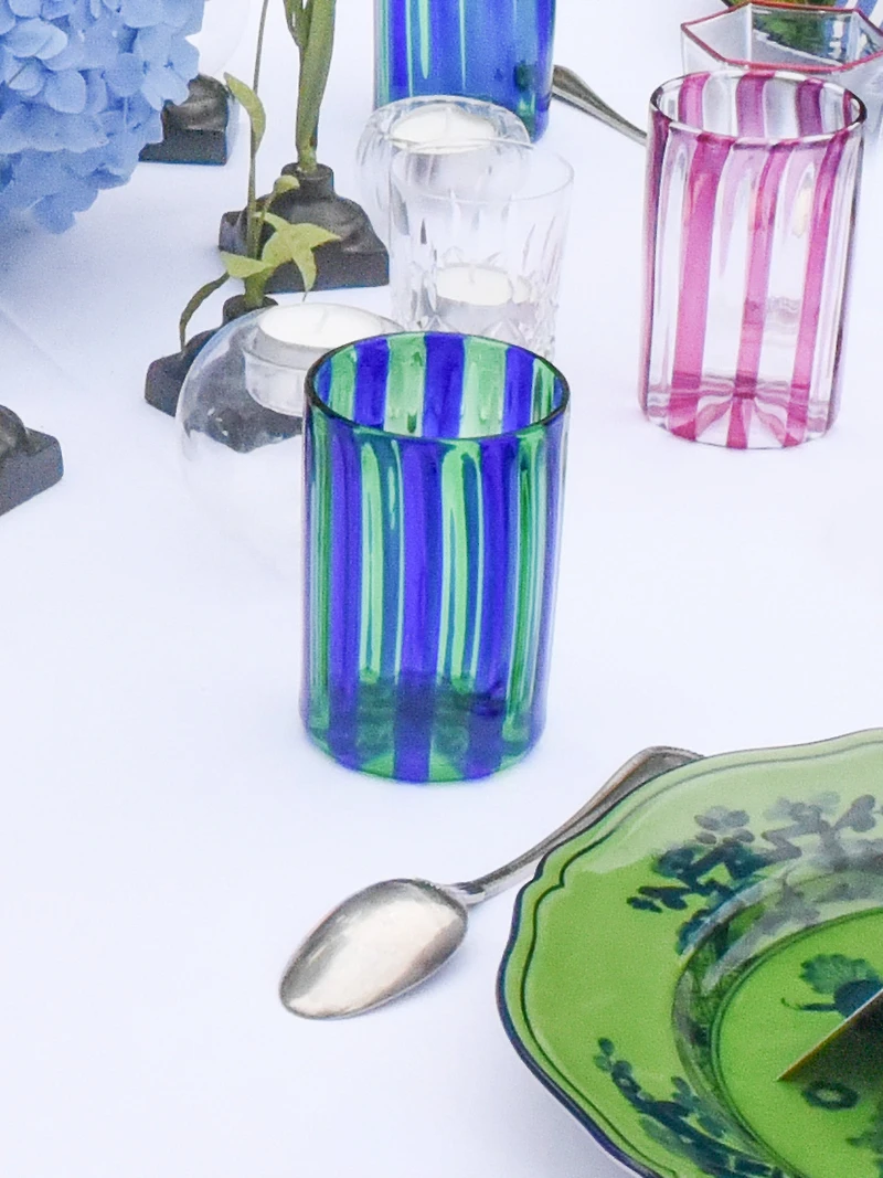 Set of 6 Striped Tumblers