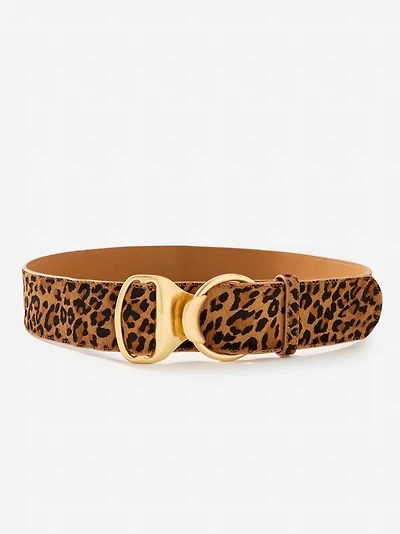 Isobel Pony Hair Belt Leopard