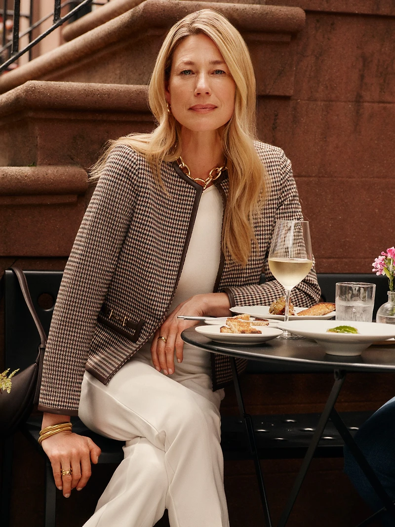 Cyna Jacket Houndstooth Jacquard