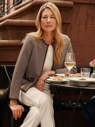 Cyna Jacket Houndstooth Jacquard