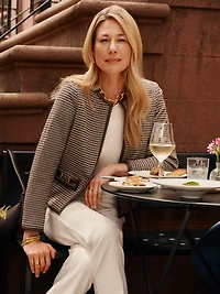 Cyna Jacket Houndstooth Jacquard