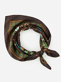 Amoura Silk Scarf in Jungle Tableau Square