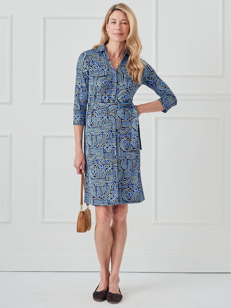 Brynn Dress Geo Maze
