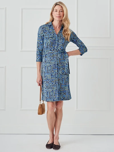 Brynn Dress Geo Maze