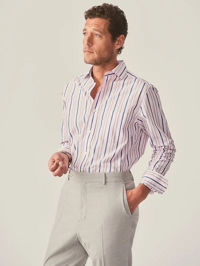 Club Classic Fit Shirt Garden Stripe: J.McL x Thomas Mason