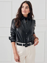 Denver Vegan Leather Shirt