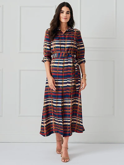 Freda Dress Plaid Flourish