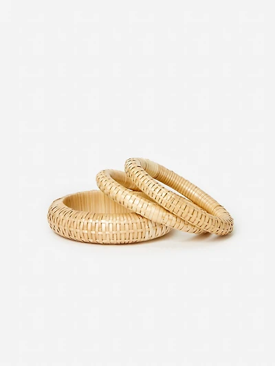 J.McL x Rebecca de Ravenel Rattan Bangles